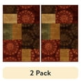 thumbnail image 1 of (2 pack) Mainstays Transitional Medallion Block Red Print Indoor Accent Rug, 2'6"x3'10", 1 of 8