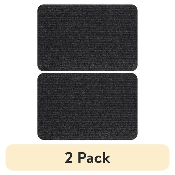 (2 pack) Mainstays Tri-Rib Doormat, 20" x 30", Charcoal