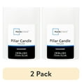 thumbnail image 1 of (2 pack) Mainstays Unscented Pillar Candle, 3 x 4 inches, White, 1 of 6