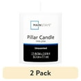 thumbnail image 1 of (2 pack) Mainstays Unscented Pillar Candles, 2.5 x 2.8 inches, White, 1 of 6