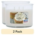 thumbnail image 1 of (2 pack) Mainstays Vanilla Scented 3-Wick Glass Jar Candle, 11.5 oz, 1 of 6