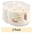 thumbnail image 1 of (2 pack) Mainstays 3-Wick Scented Glass Jar Candle, Vanilla, 11.5 oz, 1 of 11