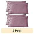 thumbnail image 1 of (2 pack) Mainstays Washed Ultra Soft Microfiber Pillowcase Set, King, Lilac Bloom, 2 Piece, 1 of 9