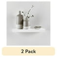 thumbnail interactive-video image 1 of (2 pack) Mainstays White 18" Wood Floating Shelf, 1 of 10