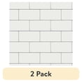 thumbnail image 1 of (2 pack) Mainstays White Subway Tile Peel and Stick Wallpaper, 13.35 Sq. Ft., 1 of 10