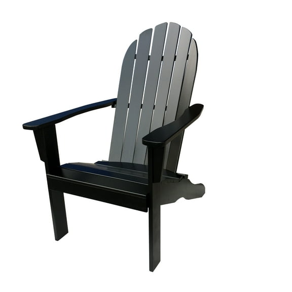 (2 pack) Mainstays Wood Outdoor Adirondack Chair, Black