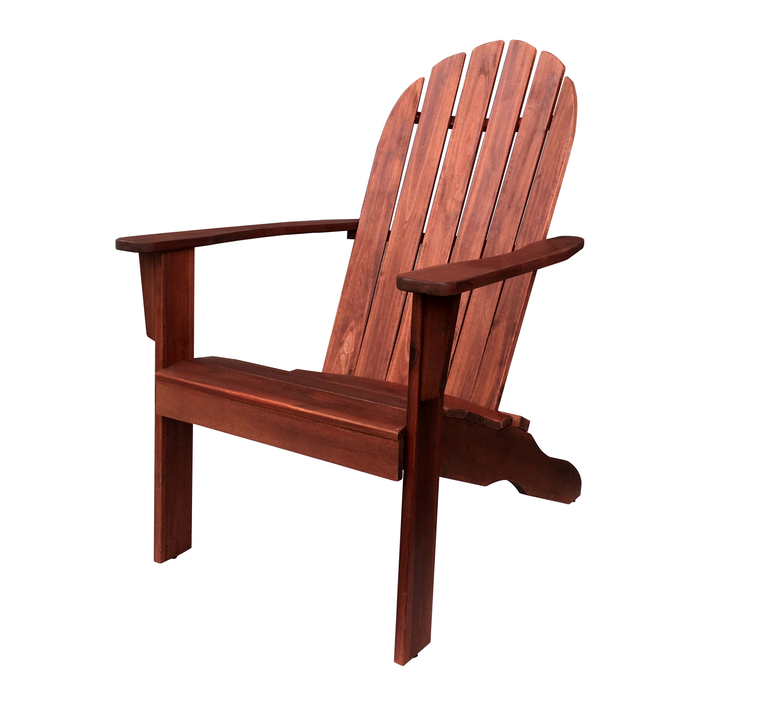 (2 pack) Mainstays Wood Outdoor Adirondack Chair, Dark Brown