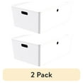 thumbnail image 1 of (2 pack) Mainstays Extra-Large Lidded Storage Container, White, 1 of 4