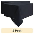 thumbnail image 1 of (2 pack) Mainstays Yale Fabric Tablecloth, Black, 60"W x 102"L Rectangle, 1 of 6