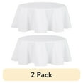 thumbnail image 1 of (2 pack) Mainstays Yale Fabric Tablecloth, White, 70" Round, 1 of 6