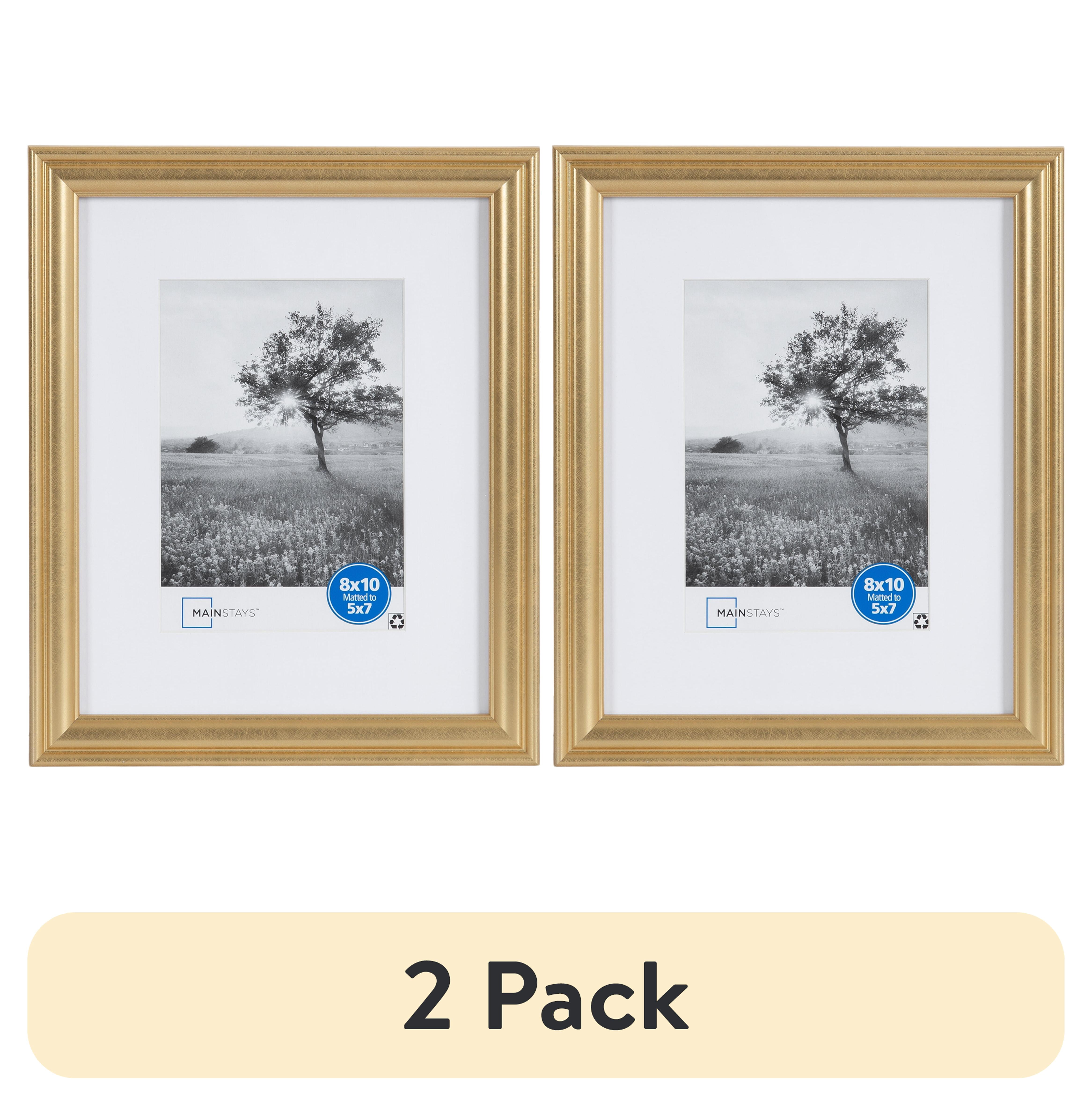 (2 pack) Mainstays 8 x 10 Traditional Gallery Wall Picture Frame, Gold
