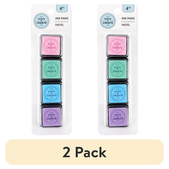(2 pack) ArtSkills Make & Create Pastel Ink Pads, Stamp Ink for Adults, 4 Pieces