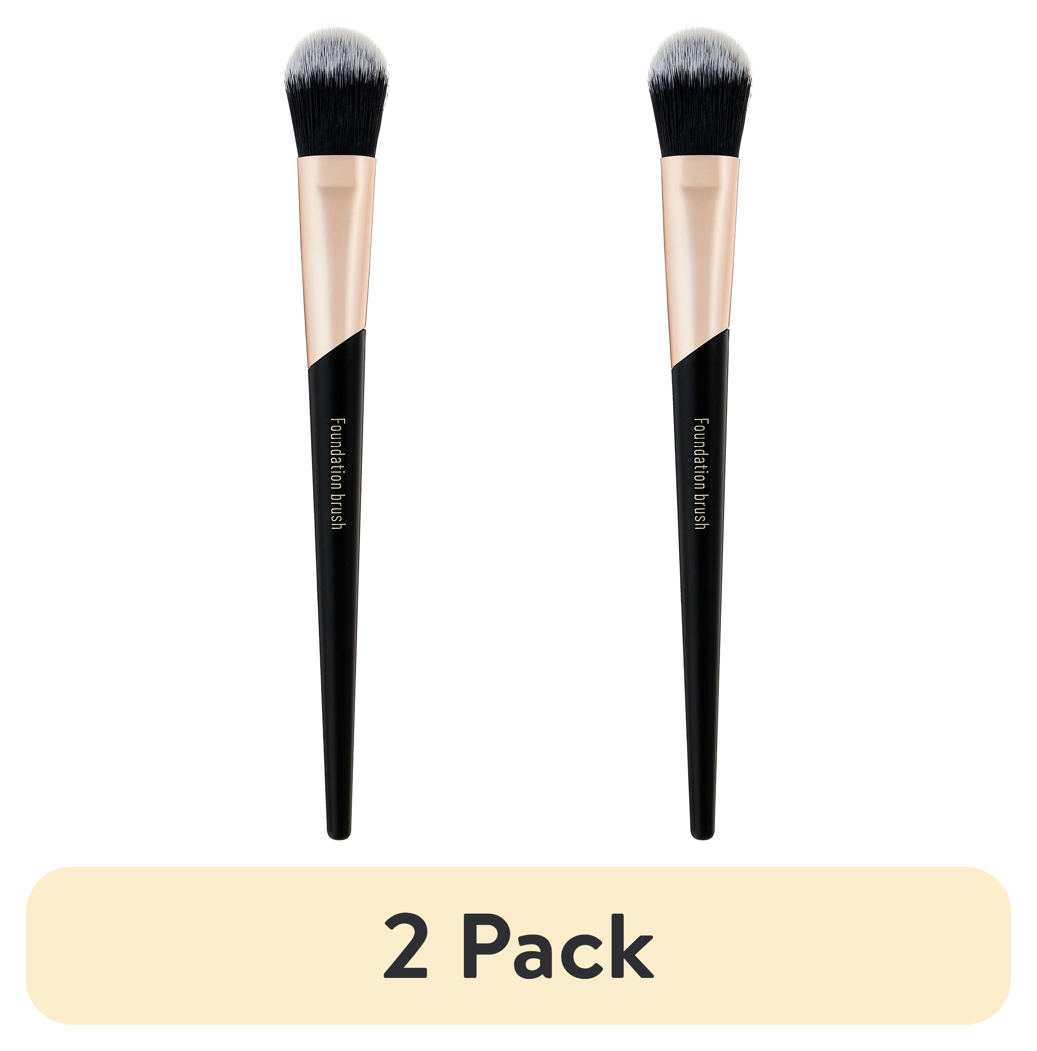 (2 pack) Walmart Foundation Makeup & Cosmetic Brush for Smooth & Even Complexion, Black, 1 Count