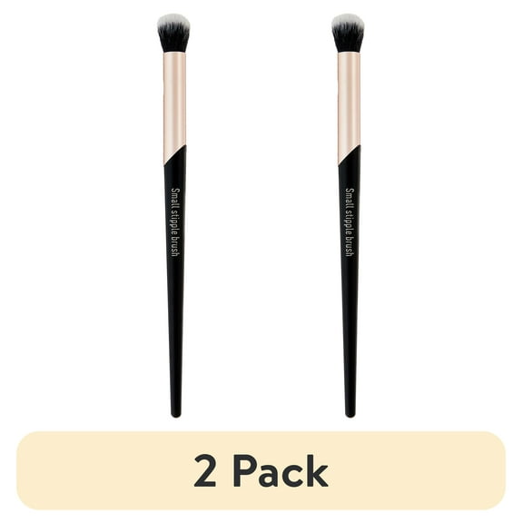 (2 pack) Walmart Small Stipple Makeup & Cosmetic Brush for Layered Application, Black, 1 Count