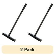 (2 pack) Mallory Ignition 8" Windshield Squeegee with 20" Handle, Black for Windshield Cleaning