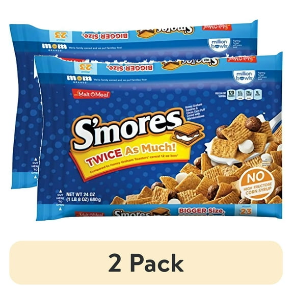 (2 pack) Malt-O-Meal Brand Cereals, Smores, 24-Ounce Bag (Pack of 3)