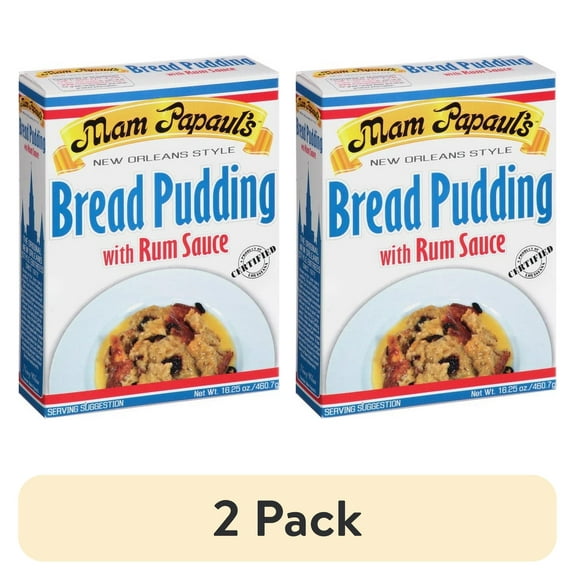(2 pack) Mam Papaul's Bread Pudding and Rum Sauce Mix, 16.25 oz