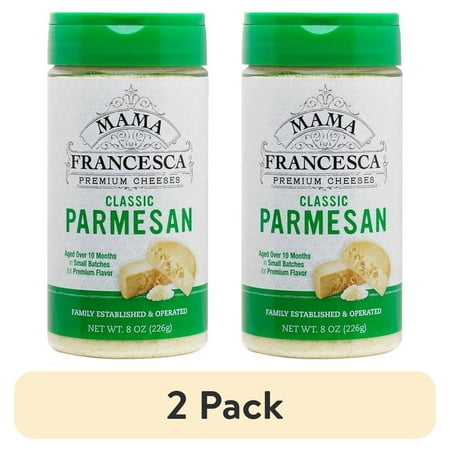 (2 pack) Mama Francesca Classic Parmesan Cheese, 8 oz Shaker