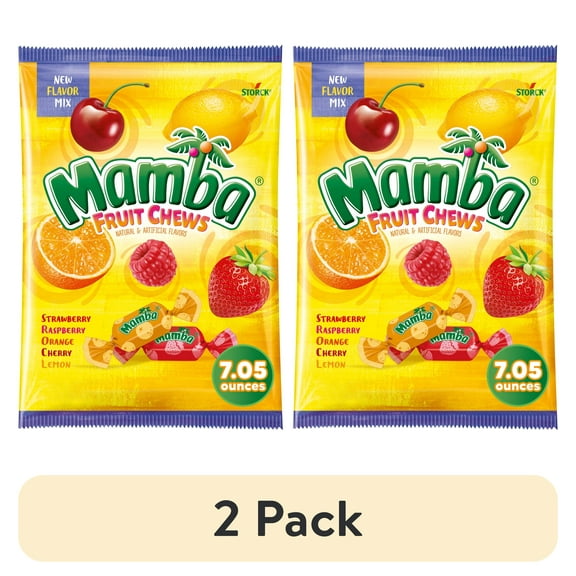 (2 pack) Mamba Fruit Chews Chewy Candy, 7.05oz