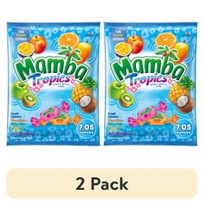 (2 pack) Mamba Tropics Fruit Chews Chewy Candy, 7.05 oz