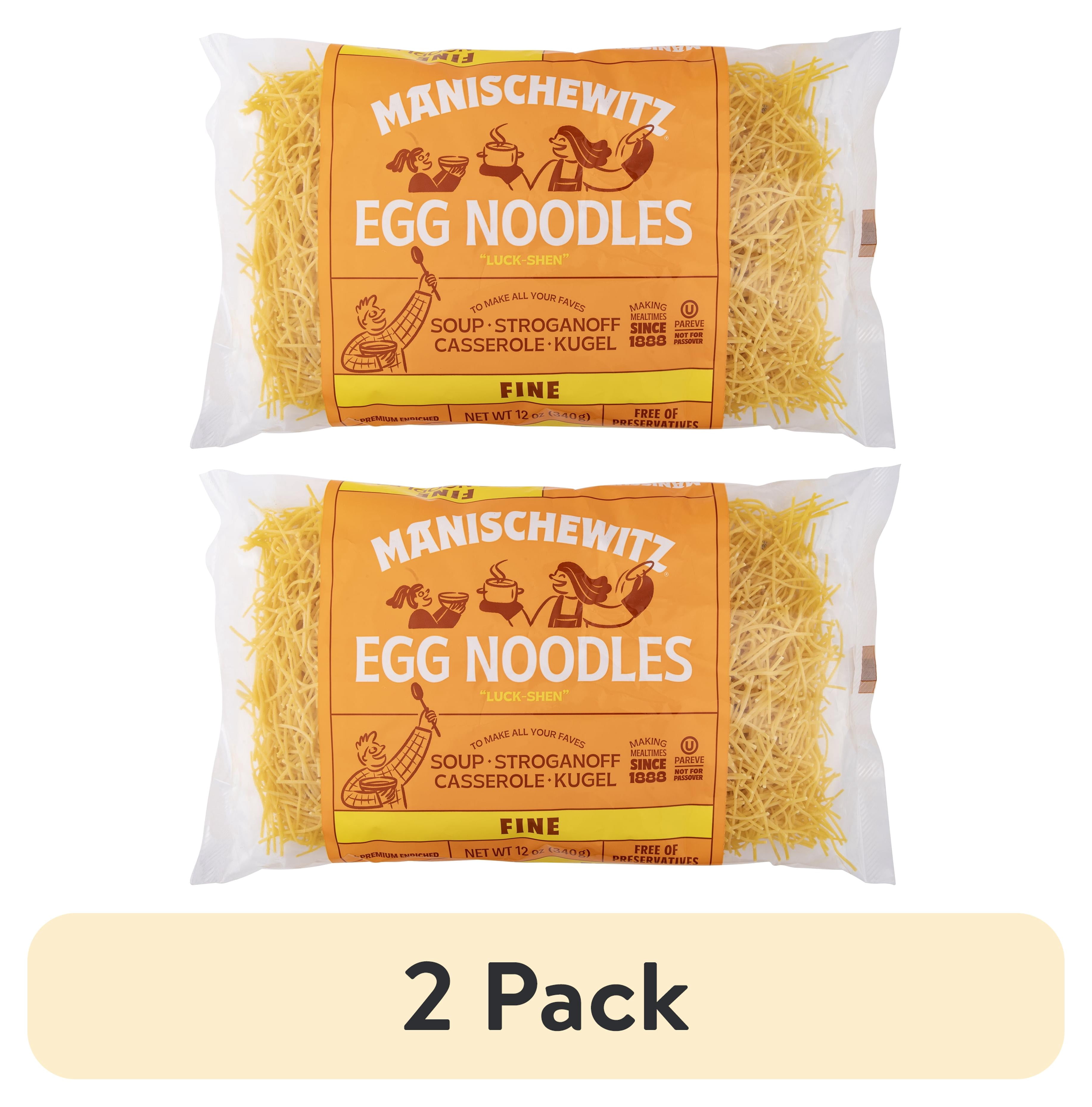 (2 pack) Manischewitz Fine Egg Noodles, 12 oz