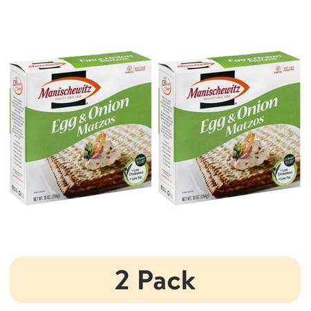 (2 pack) Manischewitz Egg & Onion Matzos, 10 oz