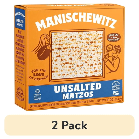 (2 pack) Manischewitz Original Matzos, 10 oz