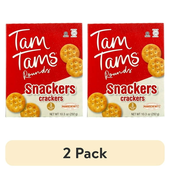 (2 pack) Manischewitz Tam Tam Cracker Rounds, 10.3 oz