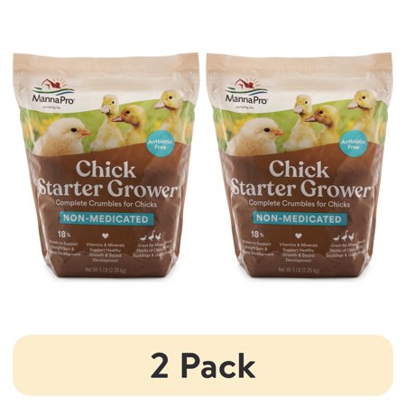 (2 pack) Manna Pro Chick Starter Non-Medicated Poultry Feed - 1 Bag - 5 lb.