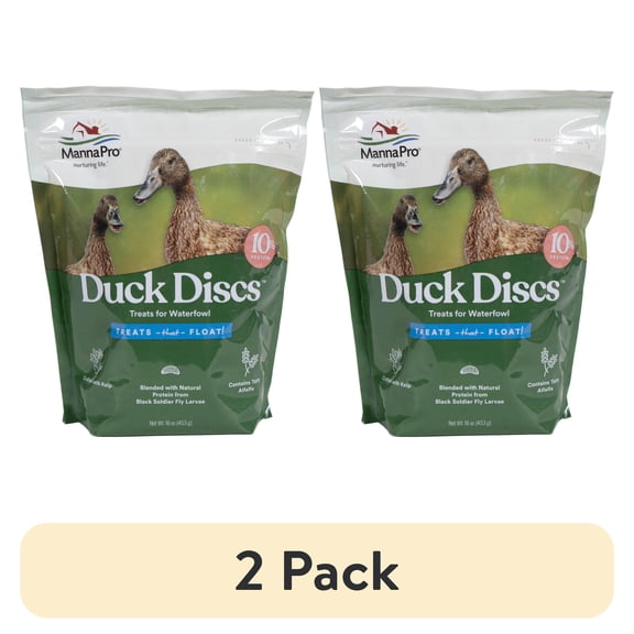 (2 pack) Manna Pro Duck Disc Treats for Waterfowl 16 oz