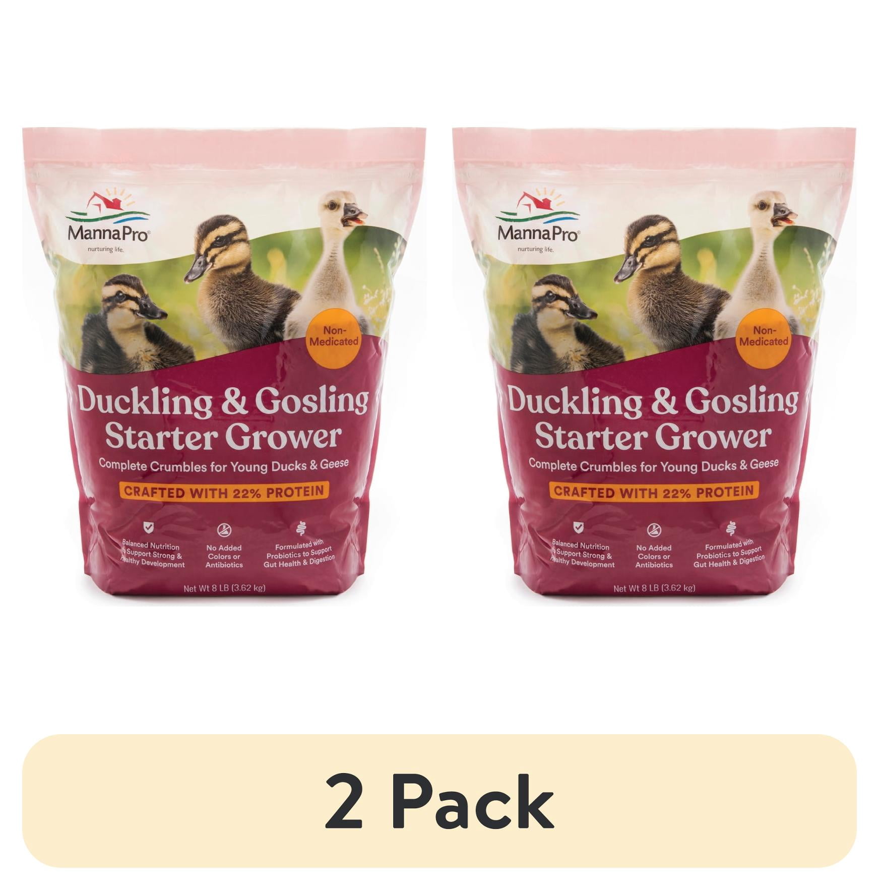 (2 pack) Manna Pro Duck and Gosling Starter Grower 8 lb