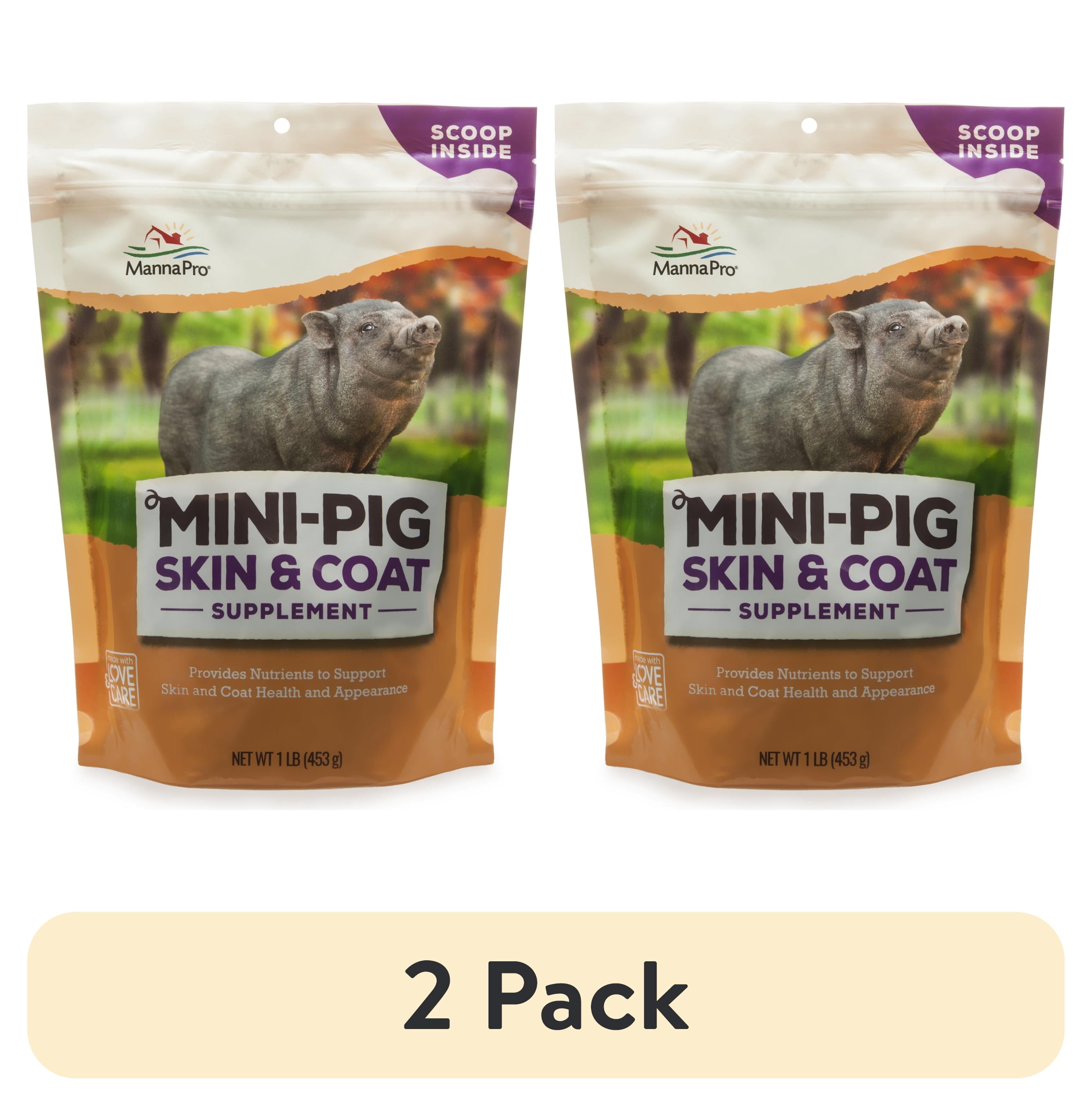 (2 pack) Manna Pro Mini-Pig Skin and Coat Supplement 1 lb