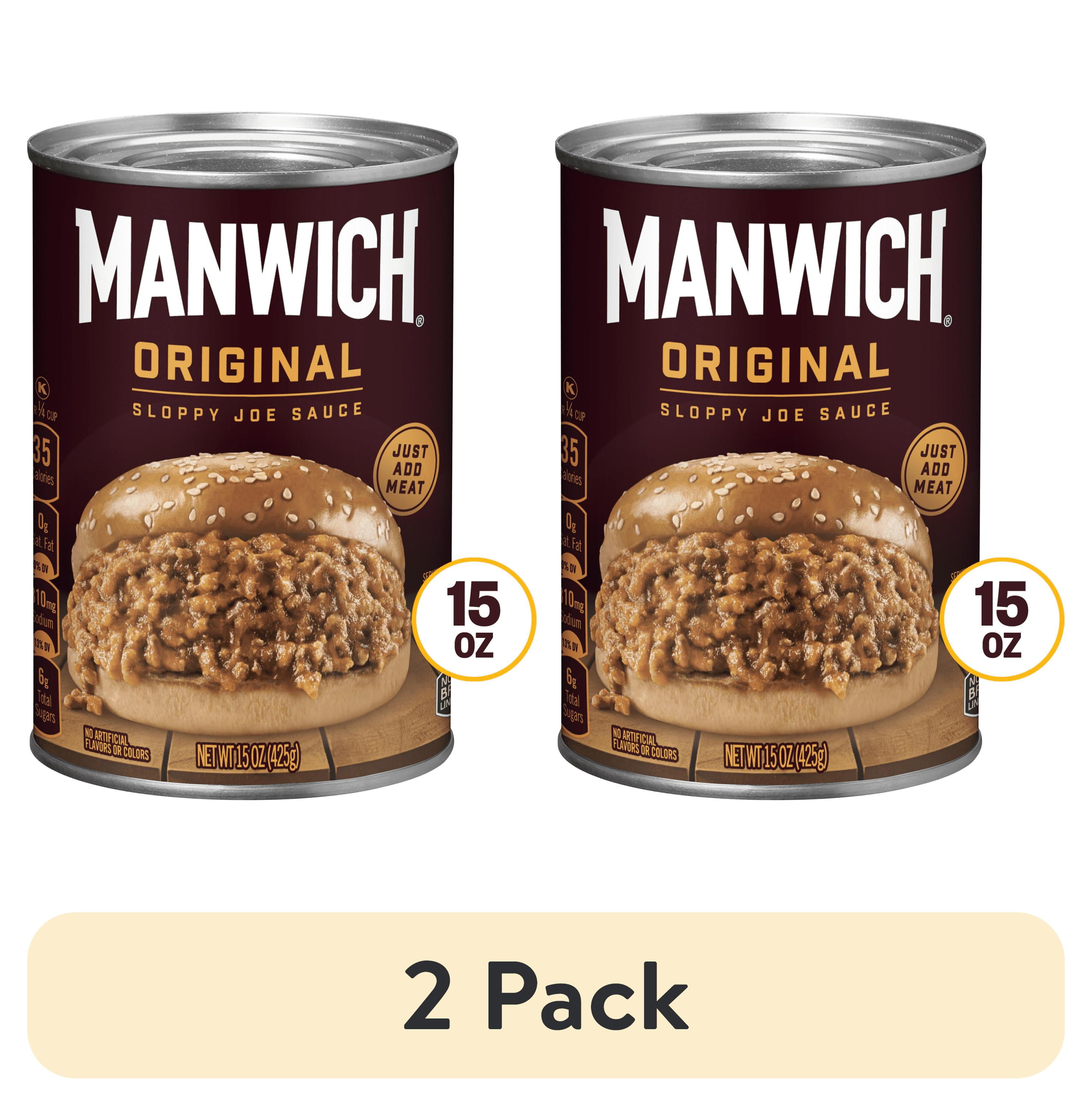 (2 pack) Manwich Original Sloppy Joe Sauce, Canned Sauce, 15 oz