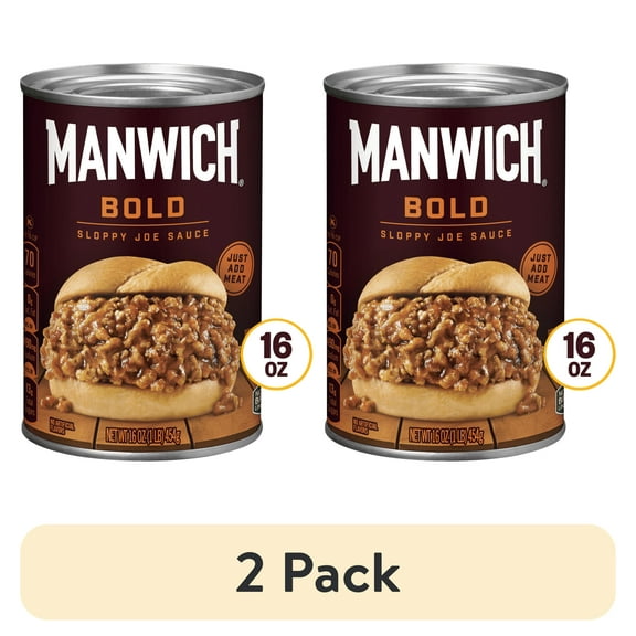 (2 pack) Manwich Sloppy Joe Sauce, Bold Flavor, Canned Sauce, 16 oz.