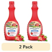 (2 pack) Maple Grove Farms Sugar Free Strawberry Syrup, Low Calorie Syrup, 24 fl oz Bottle