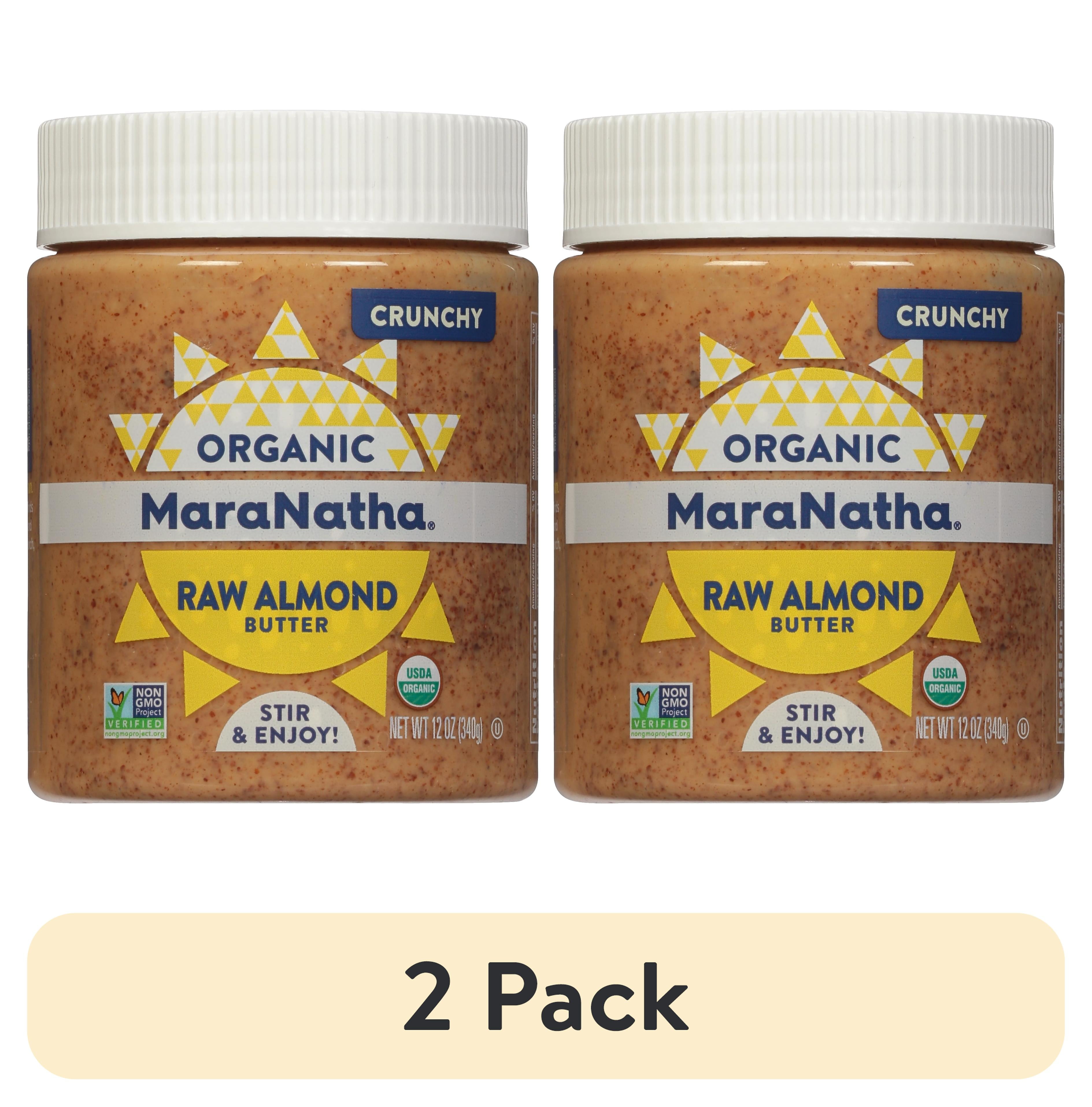 (2 pack) MaraNatha Organic Crunchy Raw Almond Butter, 12 oz