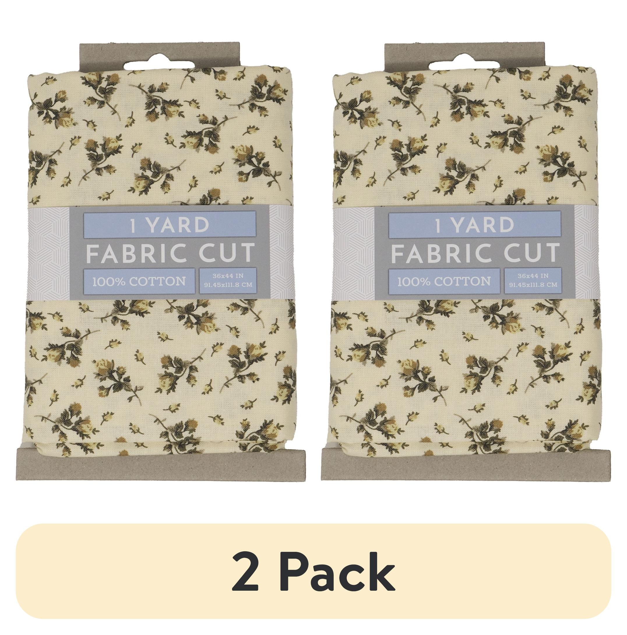(2 pack) Marcus Brother 1 Yard Cut 100% Cotton Print Fabric, Noir Rose, 44" Wide for Quilting & Sewing