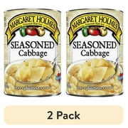(2 pack) Margaret Holmes Seasoned Cabbage, Canned Vegetables, 15 oz