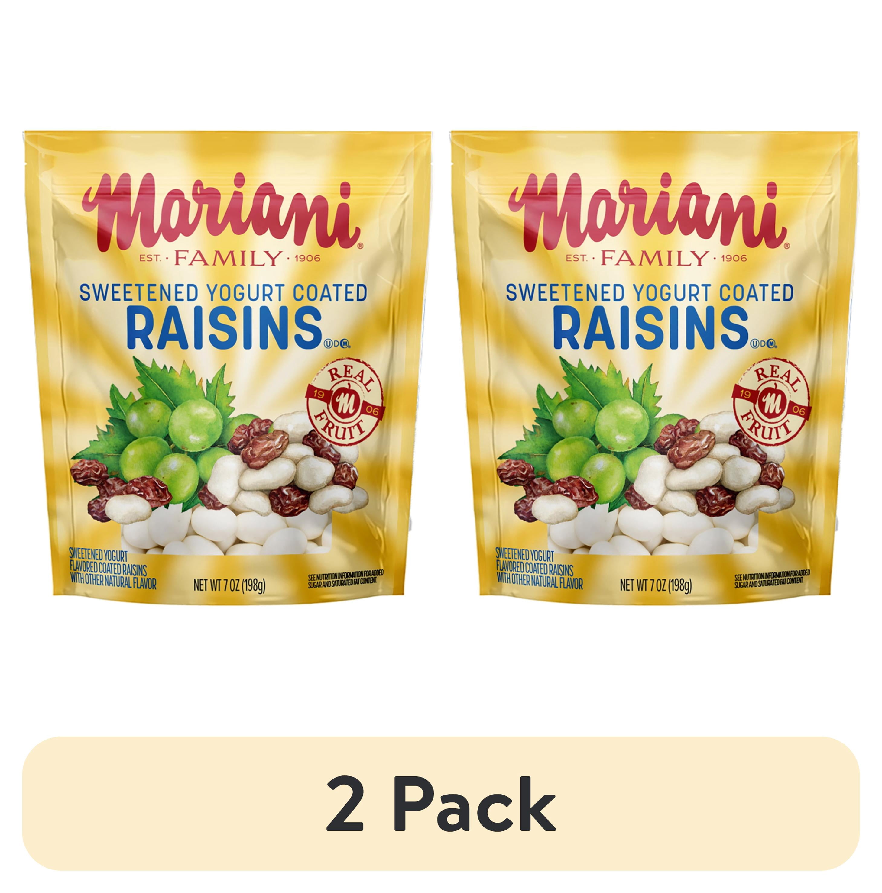 2 pack) Mariani Dried Fruit, Vanilla Yogurt Covered Raisins, 7 oz