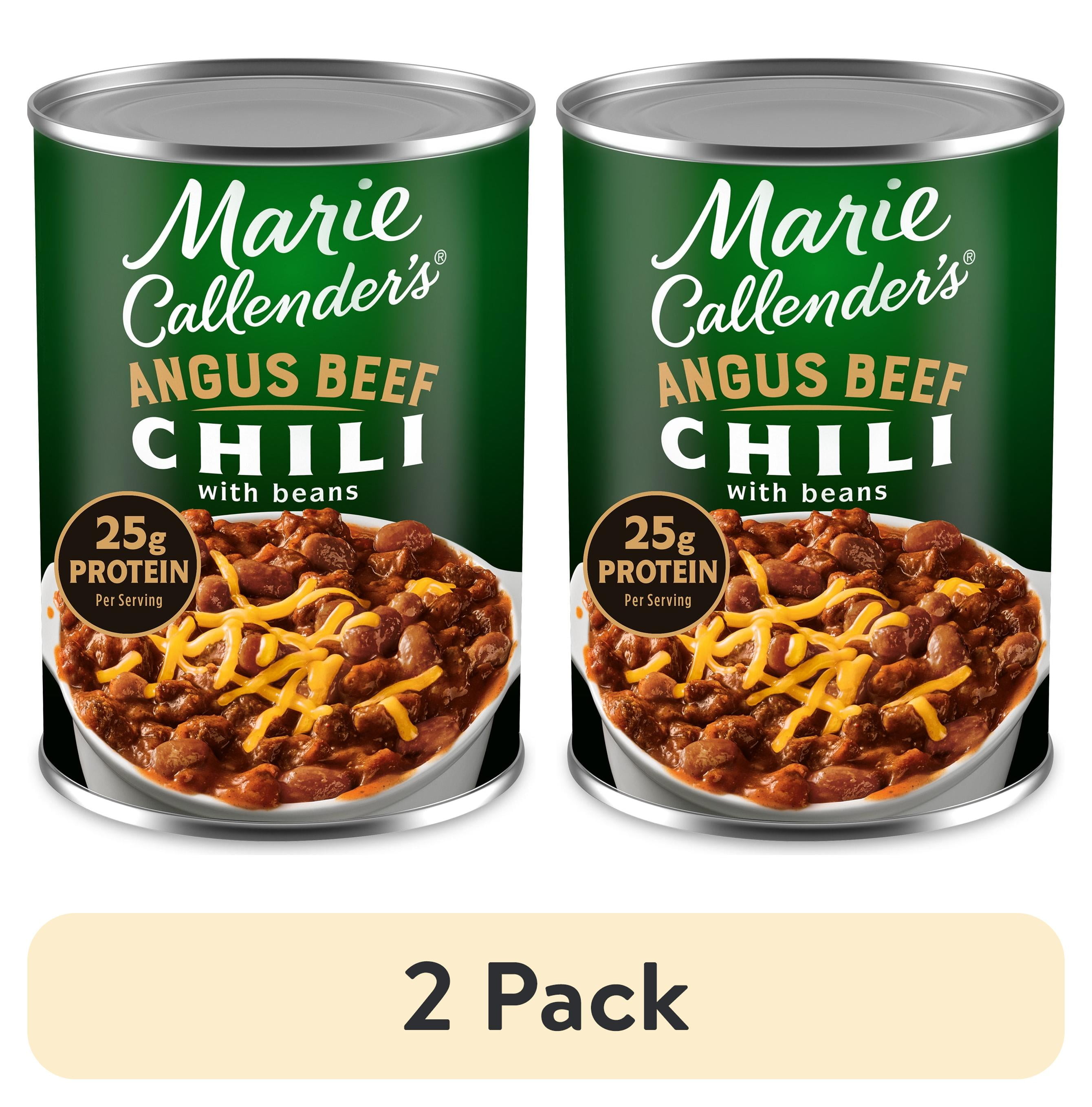 (2 pack) Marie Callender's Angus Beef Chili Canned Meal, 15 oz