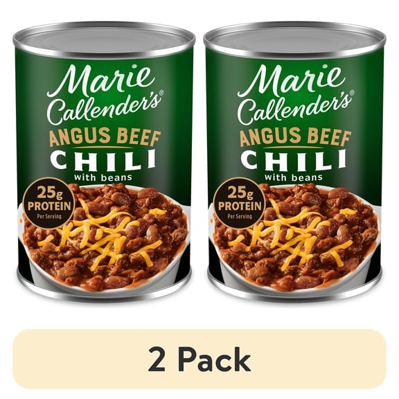 (2 pack) Marie Callender's Angus Beef Chili Canned Meal, 15 oz