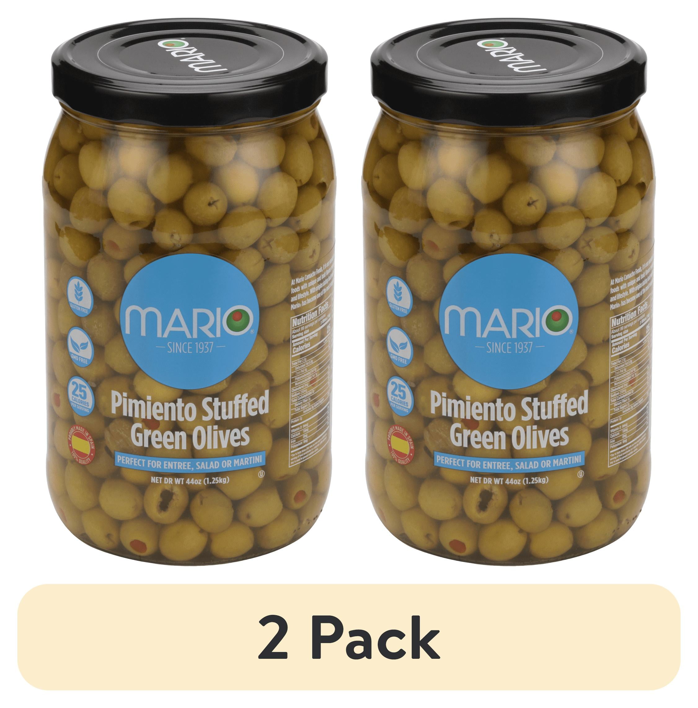 Olive【みんみ】 Mario Manzanilla Olives Stuffed with Minced Pimiento, 44 oz