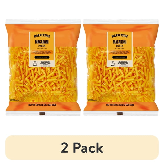 (2 pack) Marketside Fresh Macaroni Pasta, 18 oz