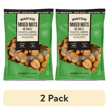 (2 pack) Marketside Mixed Nuts In-Shell, 12 oz