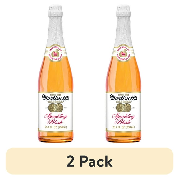 (2 pack) Martinelli's Sparkling Blush, 25.4 fl oz Glass Bottle