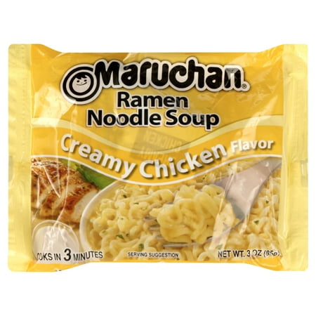 (2 pack) Maruchan Ramen Noodle Soup, Creamy Chicken Flavor Instant Noodles, 3 oz