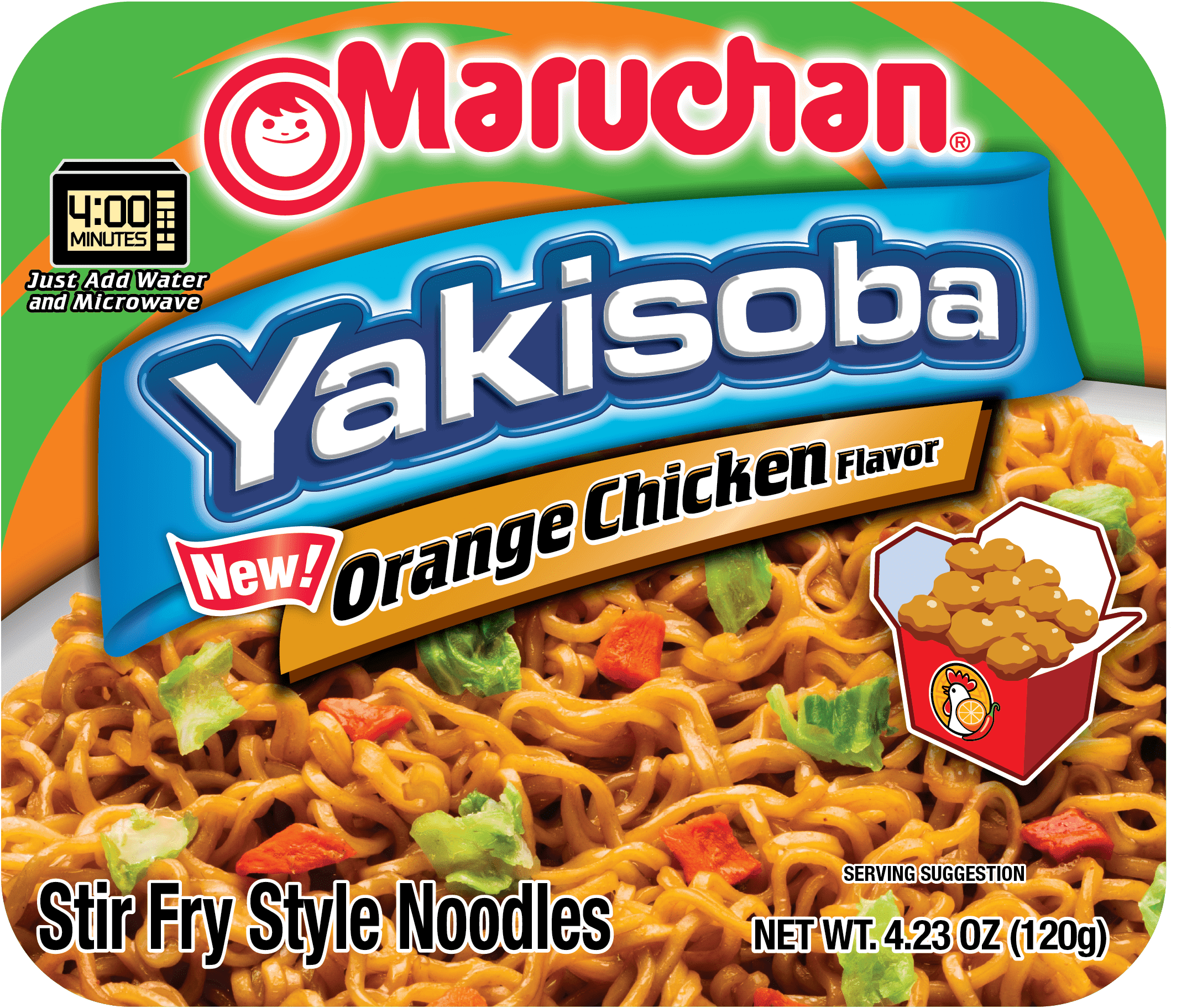 Maruchan Yakisoba Orange Chicken Noodles, 4.23 oz - Snack