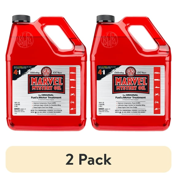 (2 pack) Marvel Mystery Oil - Oil Enhancer and Fuel Treatment, 1 Gallon