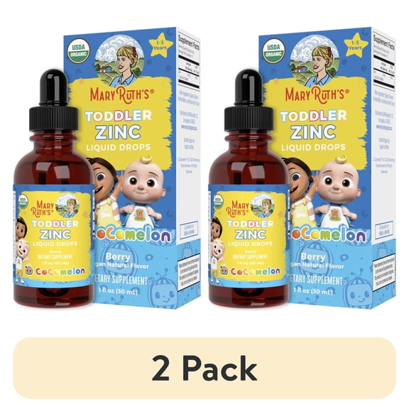 (2 pack) MaryRuth Organics Zinc Liquid Drops for Children's Health, Immunity, and Growth, 1 fl oz