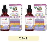 2 pack MaryRuth's Children's Organic Multivitamin Liquid Drops, Immune Support for Toddlers, 2 fl oz, Unisex